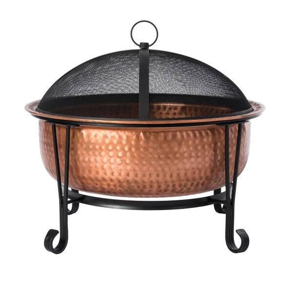 Shop Fire Sense 62665 Palermo Copper Fire Pit With Spark Screen