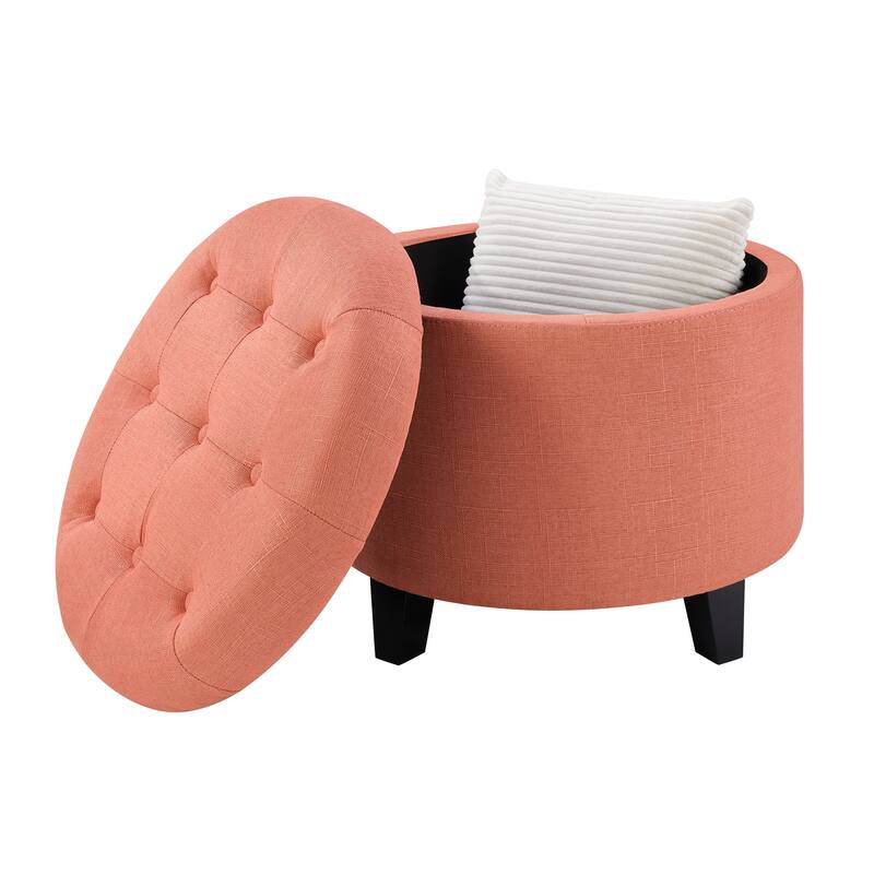 Convenience Concepts Designs4Comfort Round Storage Ottoman