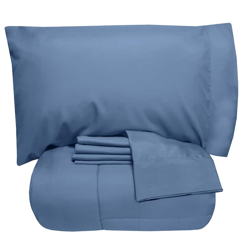 Sweet Home Collection Luxury Solid Bed-In-a-Bag with Sheet Set
