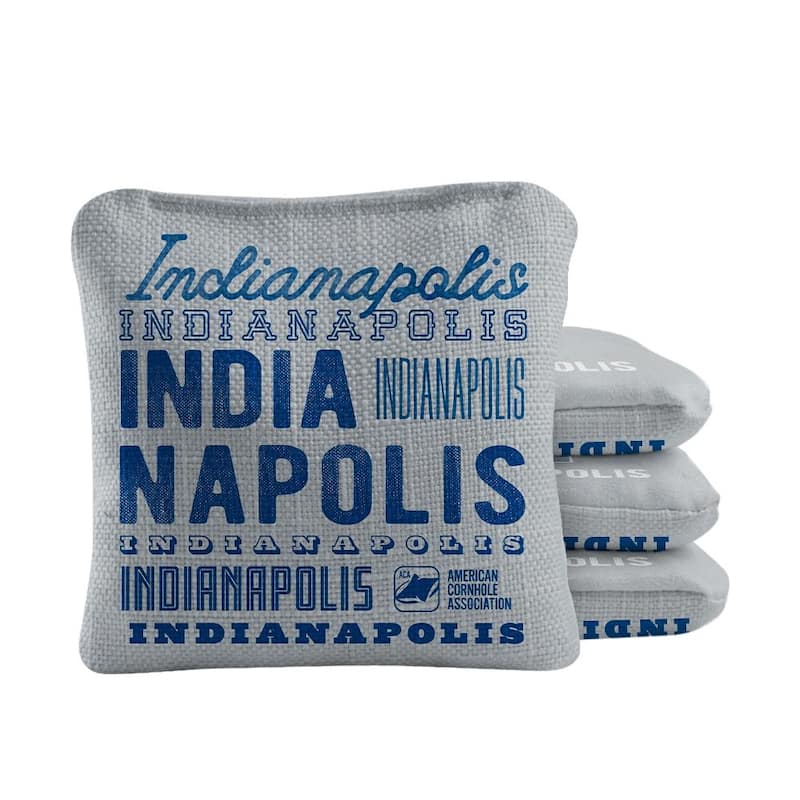 Indianapolis Football Gray Dual Sided Cornhole Bags