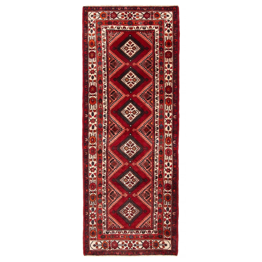 ECARPETGALLERY Hand-knotted Anadol Red Wool Rug - 3'7 x 9'3