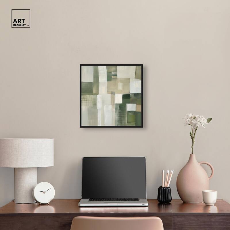 Pale Jade Green II Canvas by Art Remedy