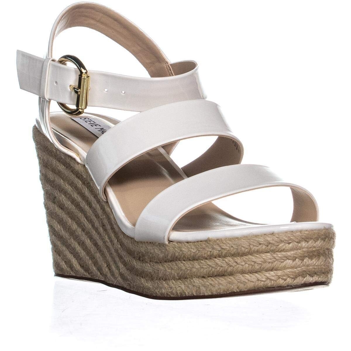 steve madden white wedges