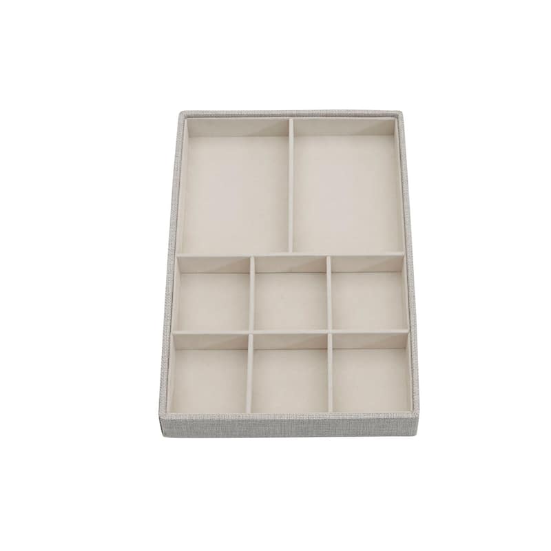 Household Essnetials Stackable Jewelry Storage Trays, 3-Tier, Silver