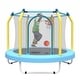 preview thumbnail 29 of 28, 55'' Kids Trampoline with Basketball Hoop and Safety Enclosure