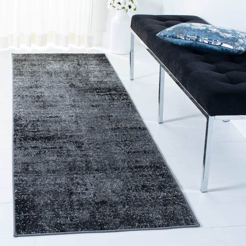 SAFAVIEH Adirondack Inaya Vintage Boho Oriental Rug - 2'6" x 12' Runner - Black/Ivory