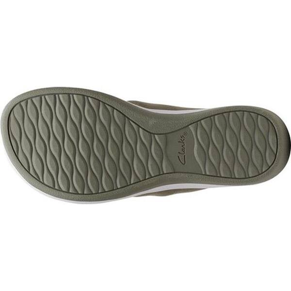 Shop Clarks Women S Arla Glison Thong Sandal Dusty Olive Textile Overstock 28052553