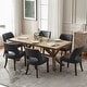 preview thumbnail 3 of 8, Modern Dining Chairs, Faux Leather Kitchen Chairs with Wood Legs