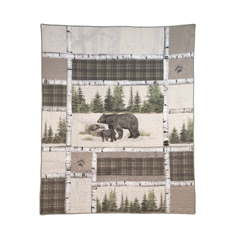 Donna Sharp Bear Panels UCC Throw Blanket