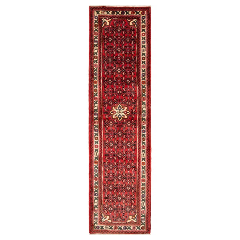 ECARPETGALLERY Hand-knotted Andelz Red Wool Rug - 2' 9" x 9' 7" - Red - 2' 9" x 9' 7" - Runner