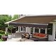 preview thumbnail 3 of 8, ALEKO Motorized LED 20 x 10 ft Half Cassette Retractable Awning Brown