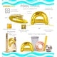 preview thumbnail 2 of 5, POZA Gold Inflatable Pool Float Chair Filled with Sparkle Confetti - 48 x 38 Inch