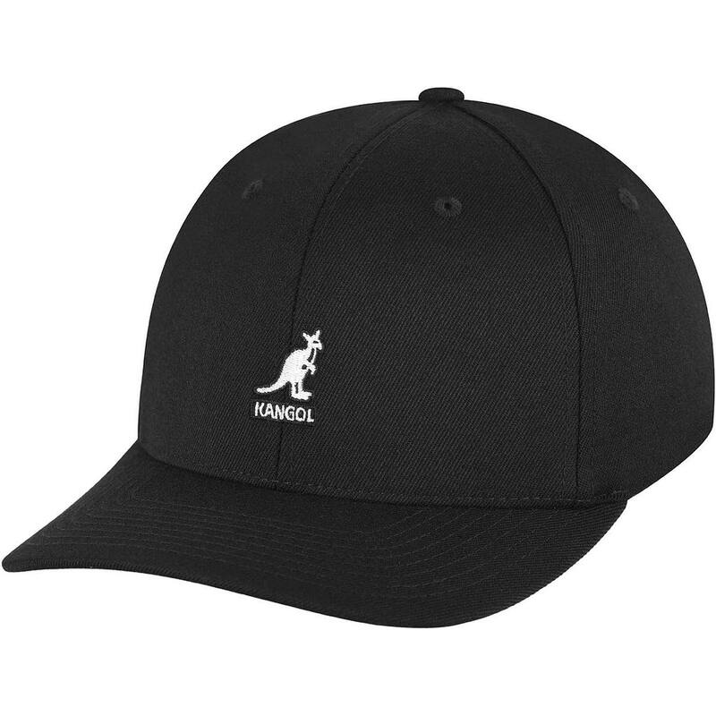 Kangol Unisex Wool Flexfit Comfortable Baseball Cap, Black, Size Small/Medium