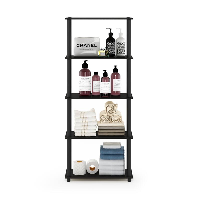 Furinno Turn-N-Tube 5-tier Multipurpose Display Rack Shelf - Espresso