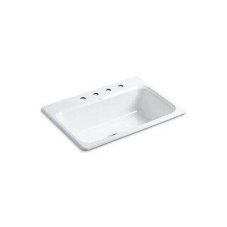 Shop Kohler Haven® Undermount Single-Bowl Farmhouse Kitchen Sink White (K-6489-0) - Overstock ...