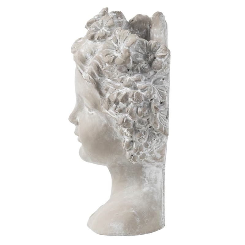 8" x 4" x 9"Cement Bust Wall Planter Indoor Outdoor Home Garden Decor