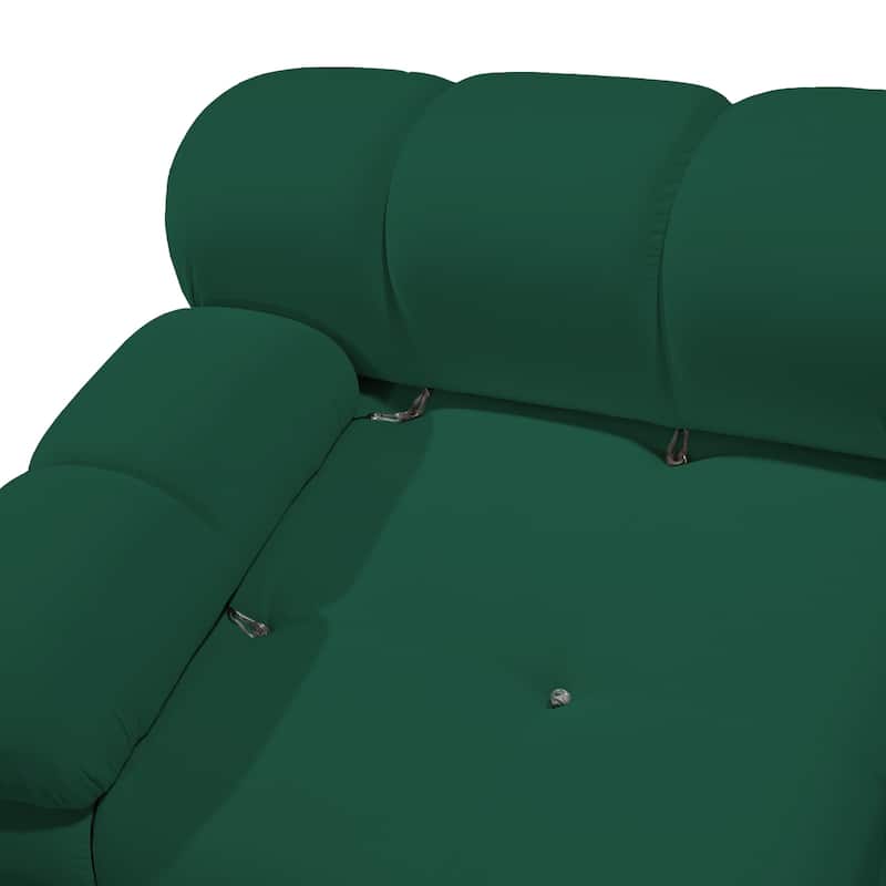 3-Seat Velvet Upholstered Sectional Sofa