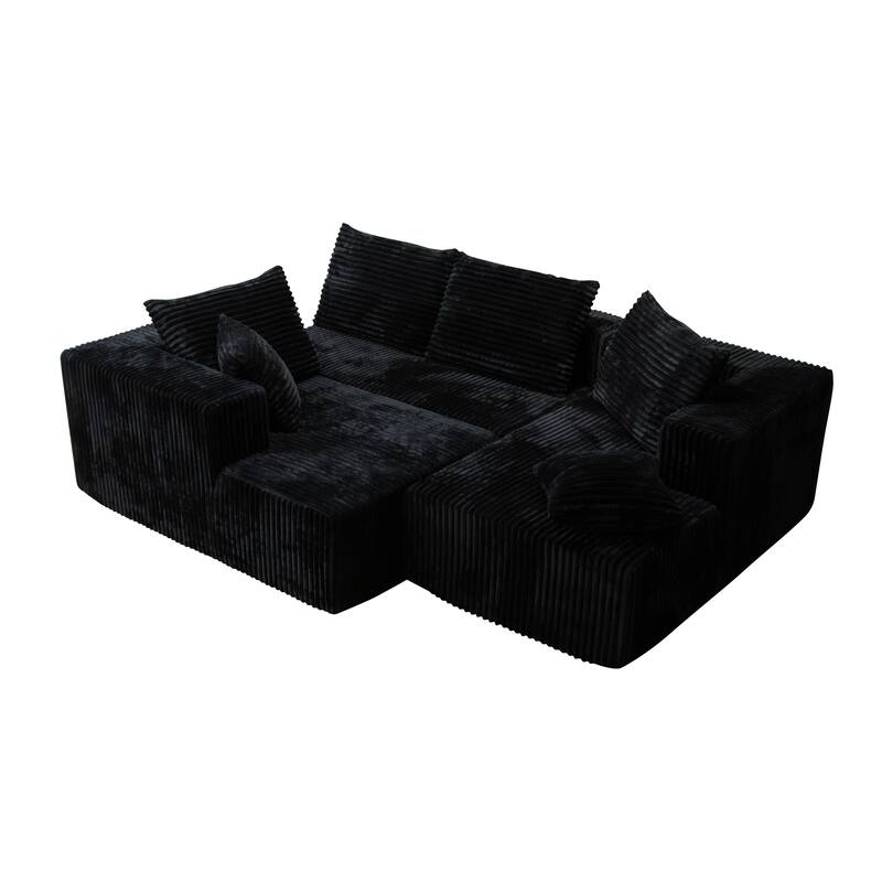 Modular Sofa U-Shaped Corduroy Sectional Sofa Living Room Free Combination Sofa Sets