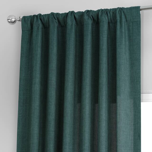 Exclusive Fabrics Italian Faux Linen Curtain (1 Panel)
