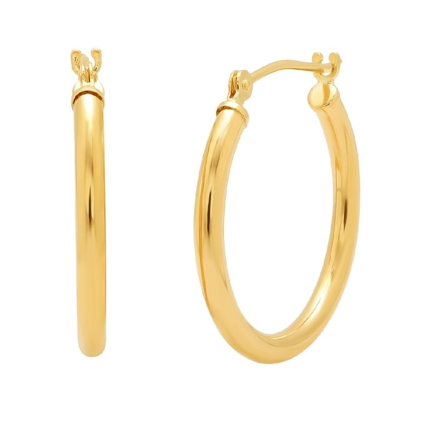 Amanda Rose 10k Yellow Gold 3 4 Inch Hoop Earrings Free Amanda Rose 10k Yellow Gold 3 4 Inch Hoop Earrings