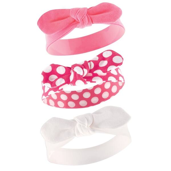 slide 1 of 1, Yoga Sprout Baby and Toddler Girl Cotton Headbands 3pk, Polka Dot, Toddler - Polka Dot Polka Dot - 2T