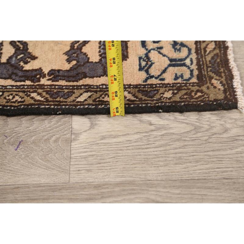 Traditional Geometric Bakhtiari Persian Area Rug Handmade Wool Carpet - 3'7" x 5'4"