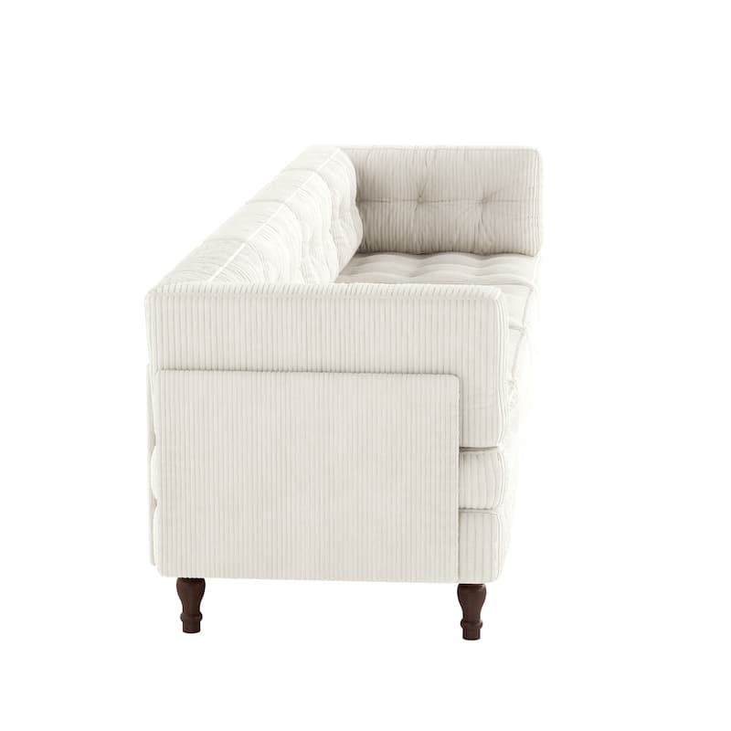 Oversized Modular Sectional Corduroy Fabric Tufted Sofa