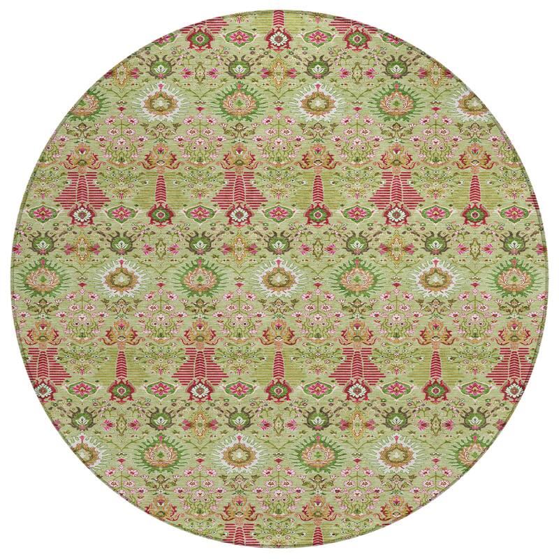 Machine Washable Indoor/ Outdoor Traditional Xander Chantille Rug