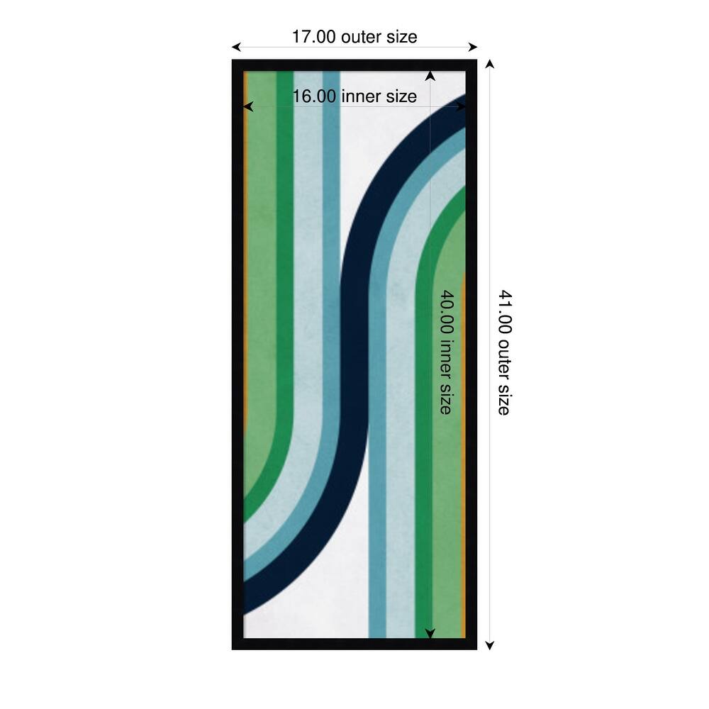 Amanti Art Framed Fabric Pinboard Colorful curved lines 2 by Vitor Costa Printed Bulletin Board