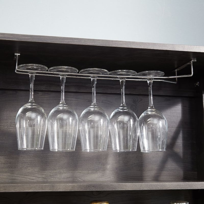 Farmhouse Bar Cabinet with Wine Rack and Door