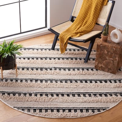 SAFAVIEH Handmade Natura Ingiridur Stripe Cotton Rug