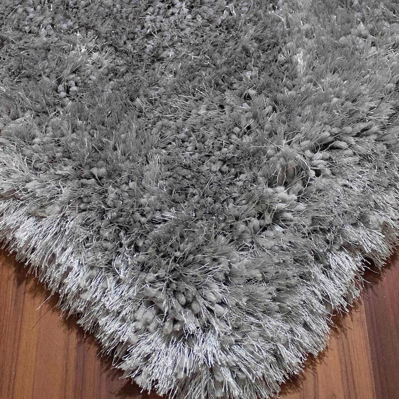 Glorious Collection 2-inch Pile Large Shag Area Rug Light Gray