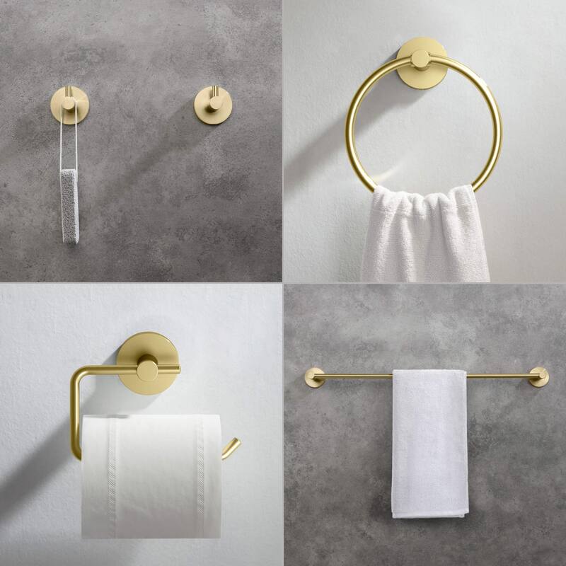 Circular 5-Piece Bathroom Hardware Set