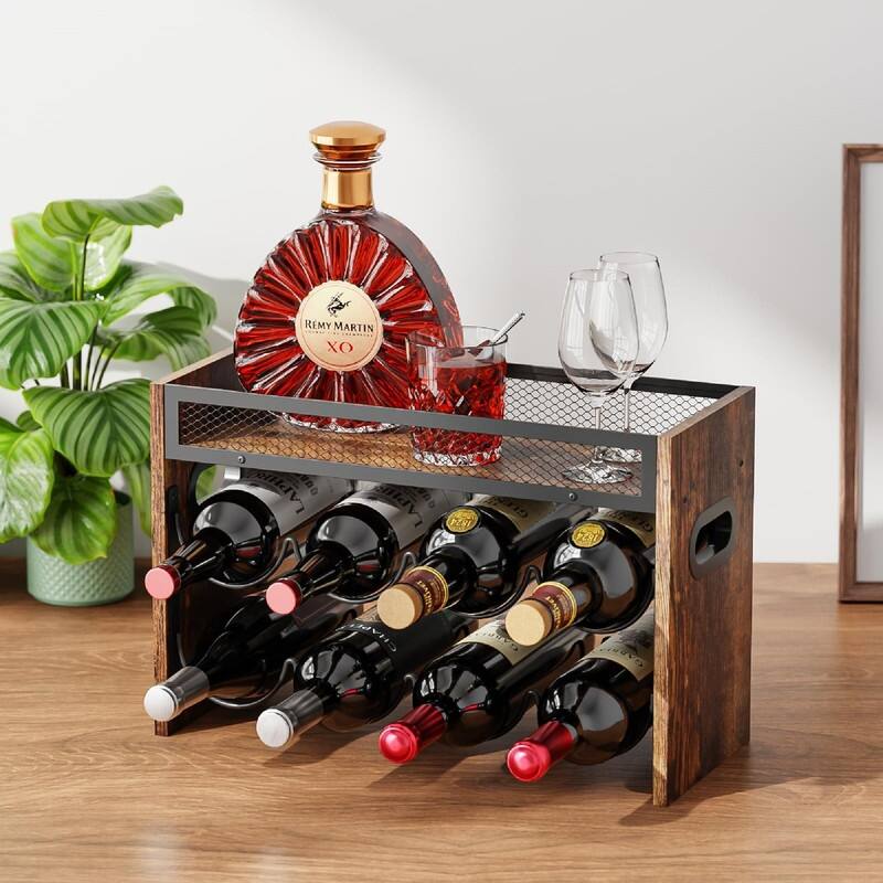 Wine Rack - 11.8"D x 7.4"W x 17.4"H