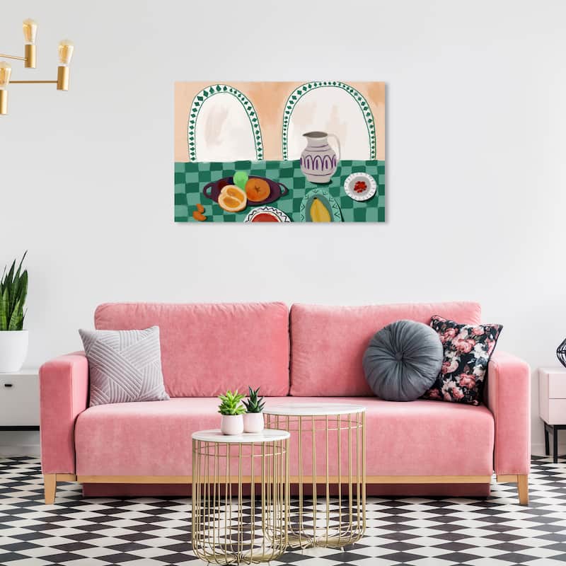Wynwood Studio Canvas Food and Cuisine Fruit Snack Time Green and Tan Rustic Wall Art Canvas Print