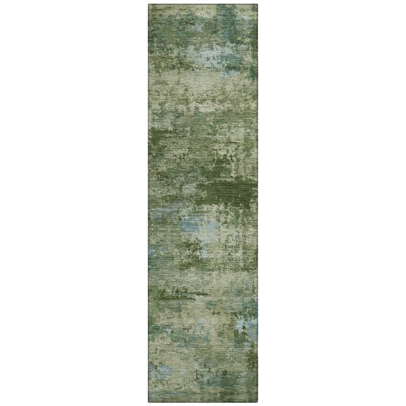 Machine Washable Indoor/ Outdoor Modern Solid Chantille Rug
