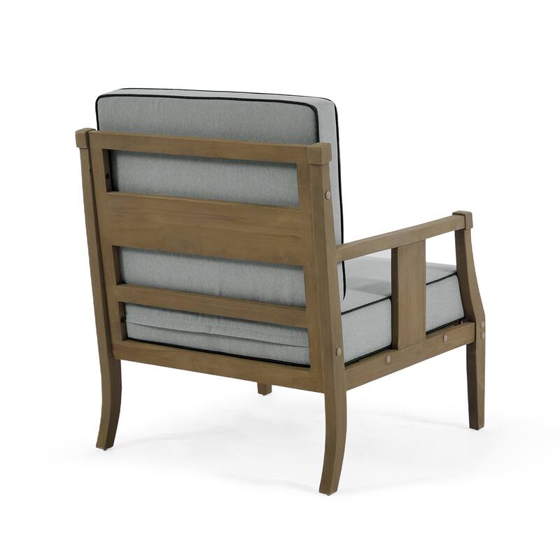 6-piece Outdoor Teak Seating Set Club Chairs with Cushions