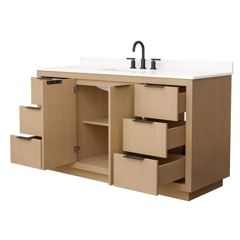 Wyndham Collection WCF282860S-QTZ-US3MXX Maroni 60" Free Standing