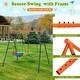 preview thumbnail 9 of 12, Saucer Swing with Stand for Kids Outdoor
