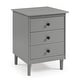 preview thumbnail 11 of 47, Walker Edison Bullrushes Solid Wood 3-Drawer Nightstand