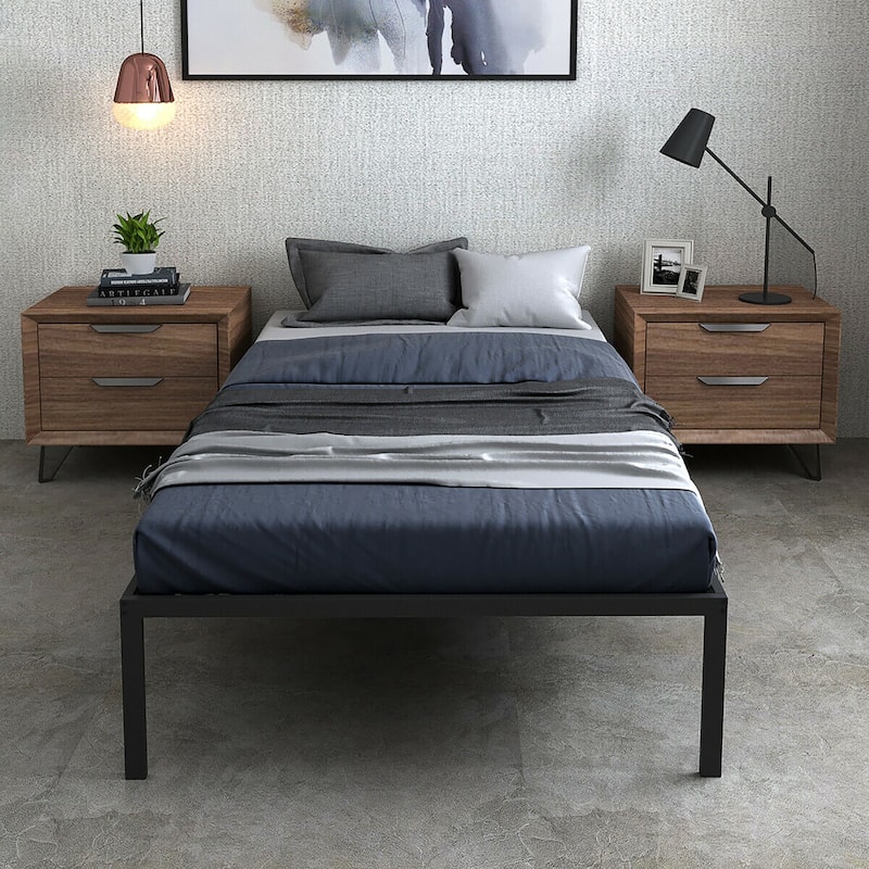 Costway 14 Inch Heavy Duty Metal Platform Bed Frame Steel Slat