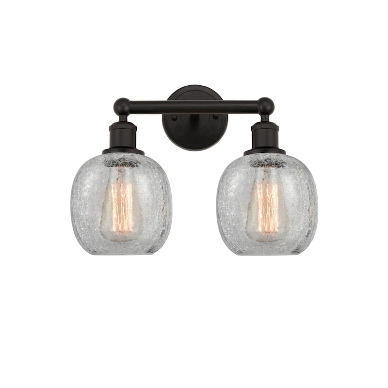Innovations Lighting 616-2W-12-15 Belfast Vanity Belfast 2 Light 15" - Oil Rubbed Bronze / Clear Crackle