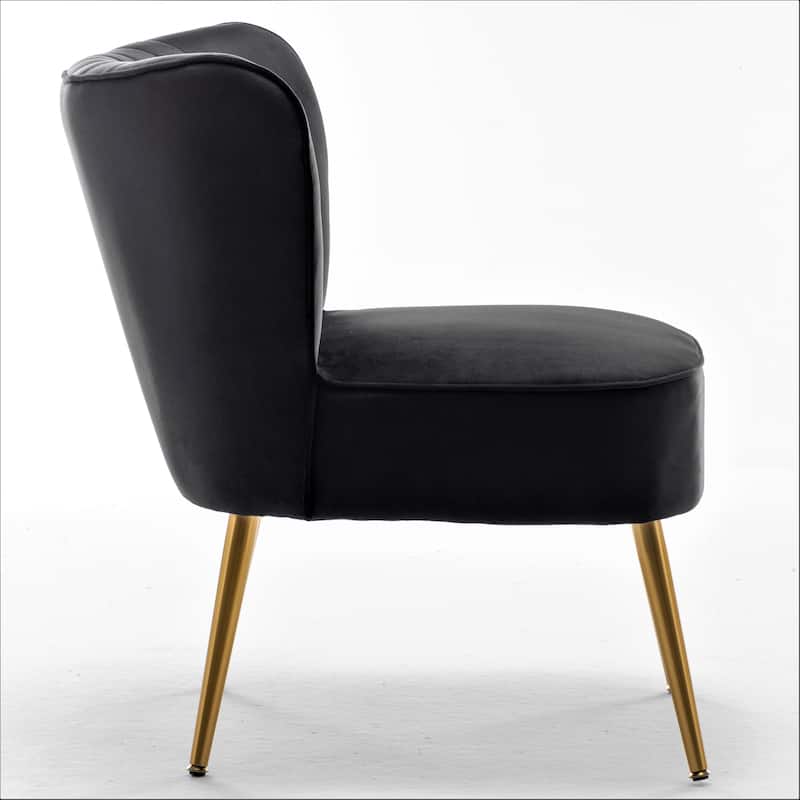 Us Pride Furniture Sauter 23.2" Wide Mid-Century Modern Microfiber Accent Chair