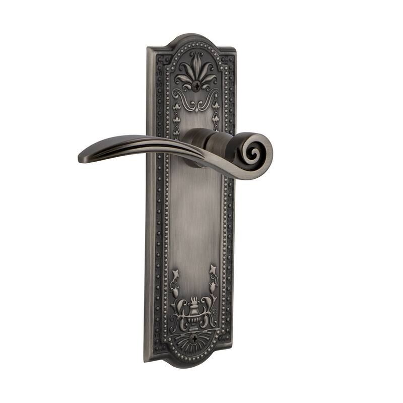 Nostalgic Warehouse Swan Passage Door Lever Set with Meadows Rose for
