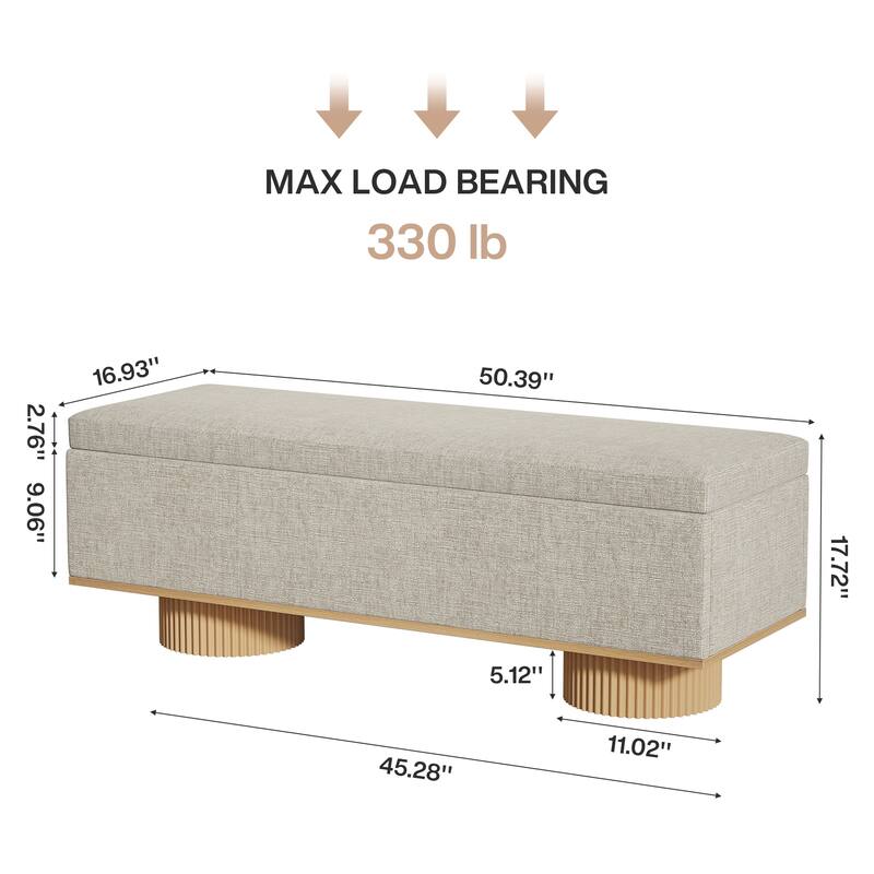 Storage Bench with Padded Seat Cushion Shoe Bench with Flip Up Storage for Entryway