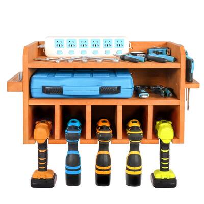 Power Tool Organizer, Drill Charging Station, Five Drills Ho