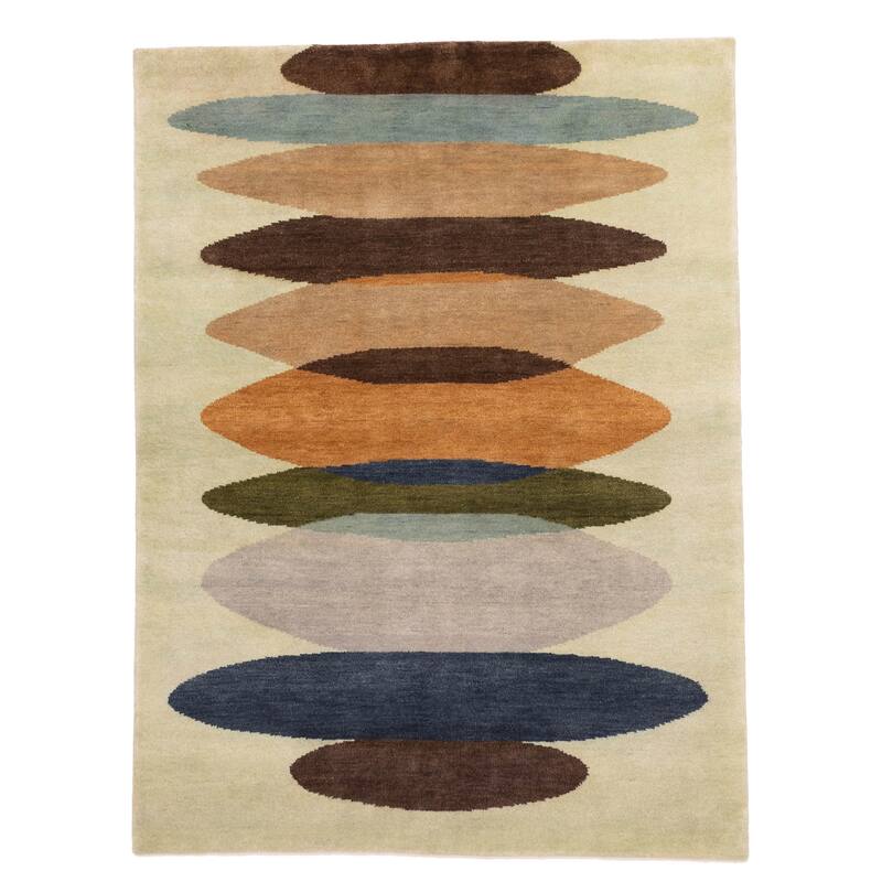 ECARPETGALLERY Hand-knotted Peshawar Ziegler Light Green Wool Rug - 5'1 x 6'10