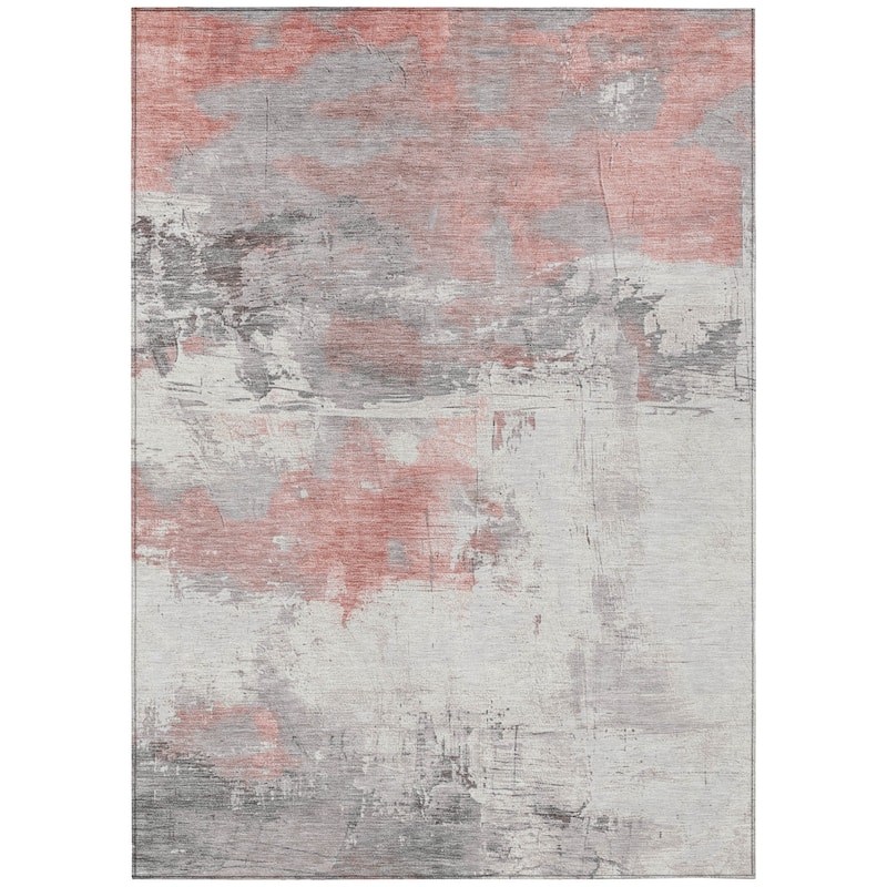 HomeRoots Abstract Transitional Rectangle Outdoor Rug