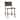 Maverick Top Grain Woven Black Leather with Natural Teak Frame Dining Counter Stool - N/A