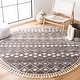 preview thumbnail 115 of 117, SAFAVIEH Berber Fringe Shag Leatha Trellis Rug 6'7" Round - Brown/Ivory - Round